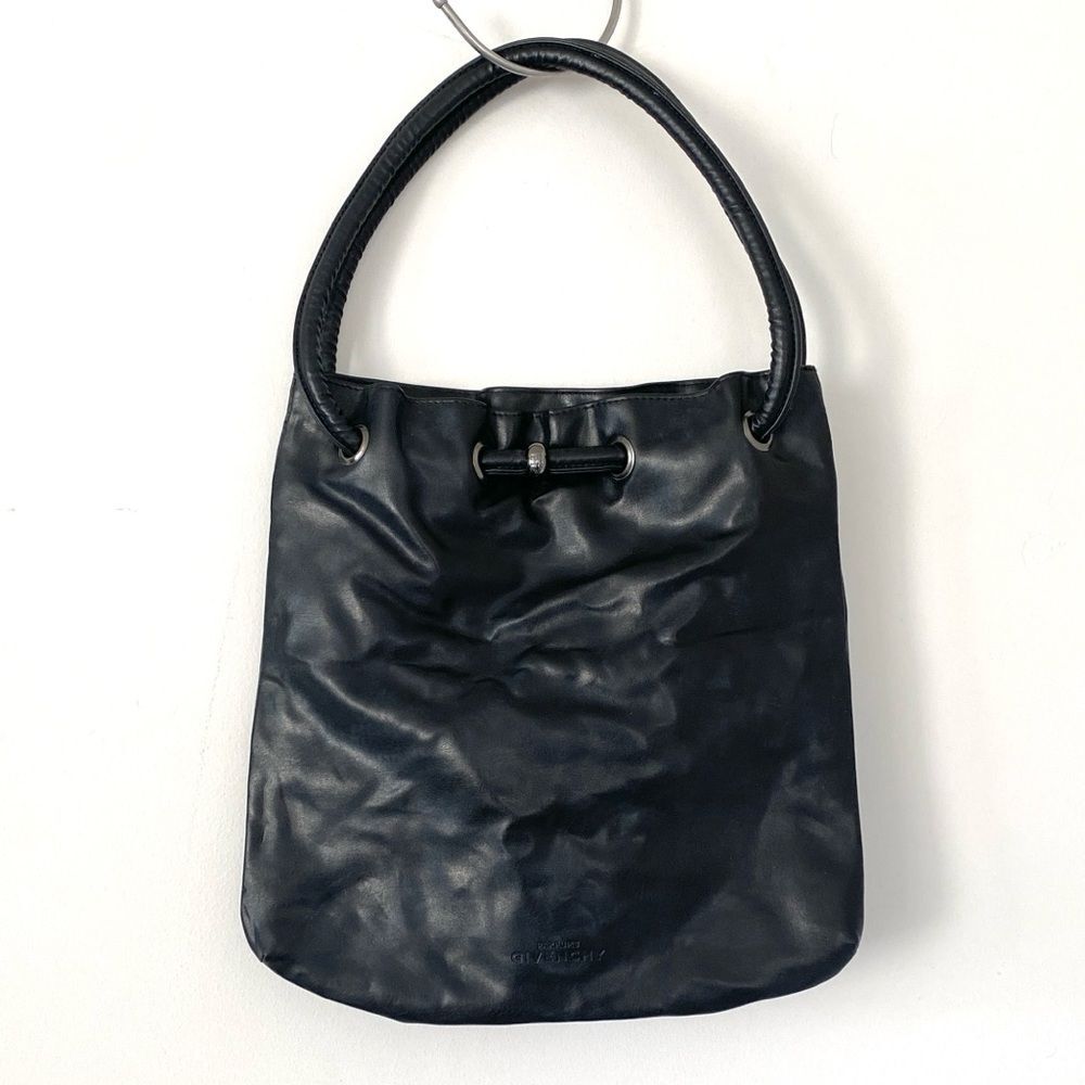 Givenchy Perfume Black Faux Leather Tote Bag Medium Shopping Gift Minimalist